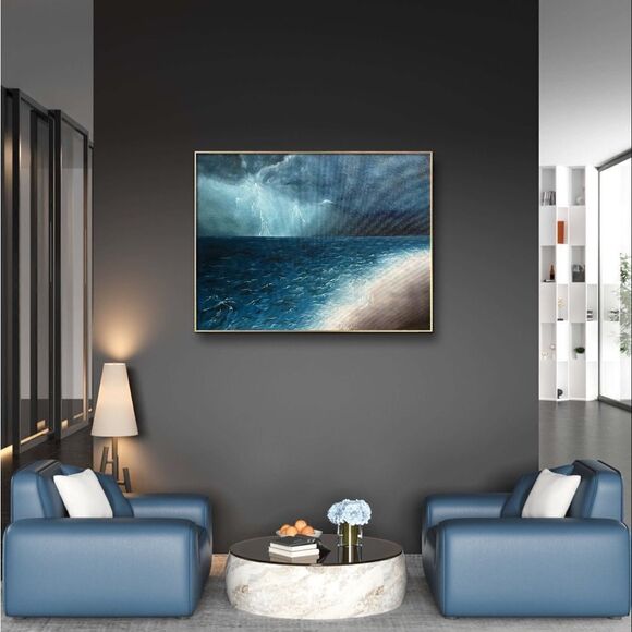 A Stormy Sky Oil Painting 16*20 inches on Canvas Wall Art - Picture 3 of 8